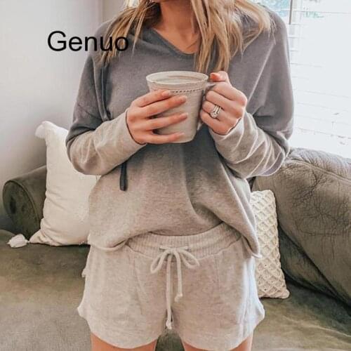 Женские пижамы с капюшоном Genuo China At AliExpress