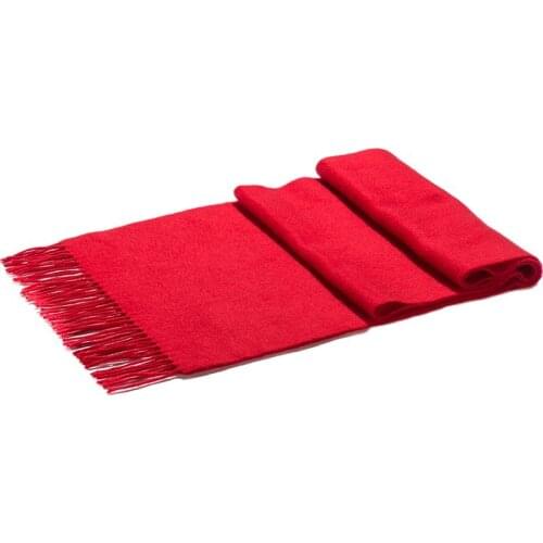 Plaid Wool Scarf Korean Version Ladies Autumn/Winter Thickened Pair Men Pure Color Female 180*30 CM