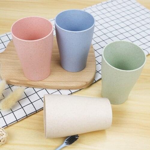 4 Pcs Multipurpose Toothbrush Cup Eco Friendly Healthy Drinking Biodegradable Mug for Bathroom Home