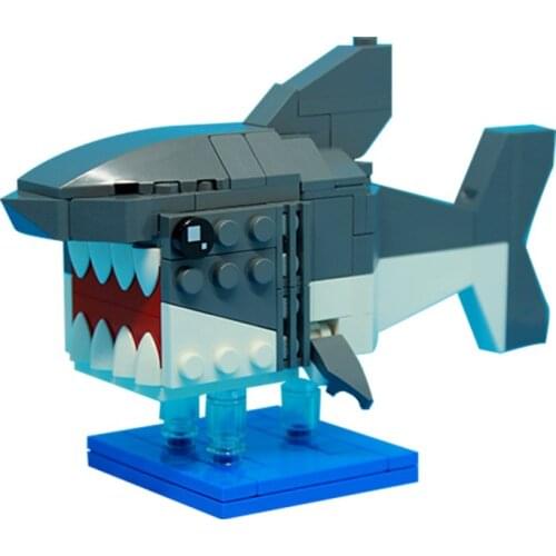 MOC Underwater World Fierce Animal Shark Building Blocks Model Pirates Ghost Zombie Deep Bricks Parts Kids Toys Birthday Gifts
