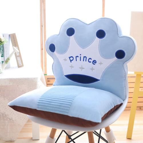 Cartoon sleep bear plush toys learning sitting baby seat child home soft kids Crown plush Cushion pillow