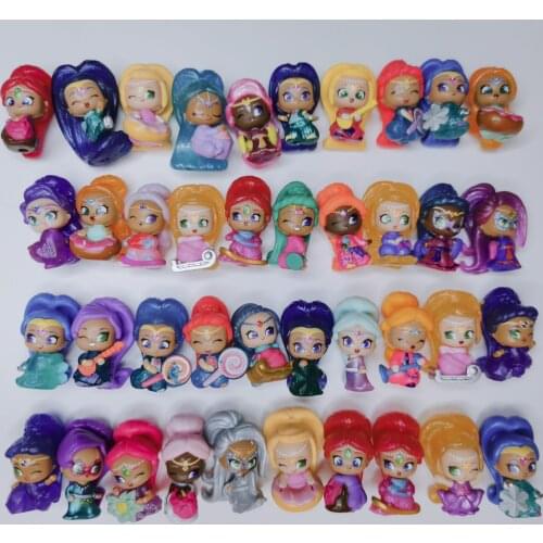 Random lot 10/20pcs mini Shimmer Sister Cute Dolls Shine Girl Pet Tiger Nahal Action Figures Samira Imation Figures Model Toys