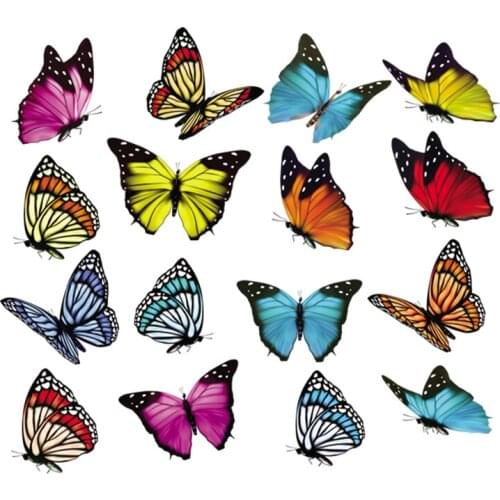 NEW Butterfly Patches For Girl Clothes Heat Transfer Vinyl Patches Easy Household Iron On Printing Washable Stickers