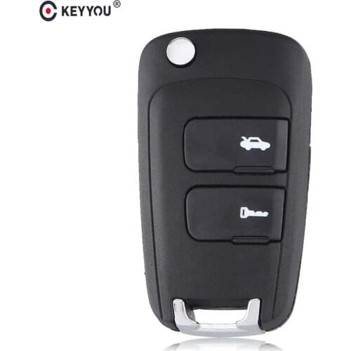 KEYYOU New Replacement Remote Flip Folding Car Key Shell 2 Buttons For Chevrolet Epica Fob Key Case Car-styling Cover Left Blade