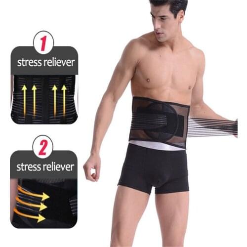 Orthopedic Back Belt Men Posture Correction Belt Elastic Bandage Lower Back Pain Belt Braces Supports Waist Support
