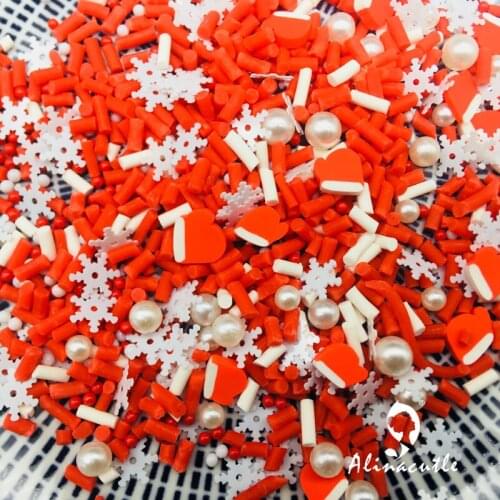 20g Gloves Snowflake Christmas Resin DIY Supplies Nails Art Polymer Soft Clay Accessories DIY Sequins scrapbook shakes