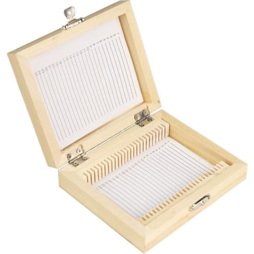 High Quality 25pcs Wooden Microscope Slide Box Rectangle Hold Cabinet Holder Case for microscope Slides Case Cabinet Holder