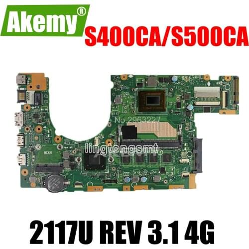 S400CA Motherboard 2117 CPU For Asus S400C S400CA S500CA S500C Laptop motherboard S400CA Mainboard S400CA Motherboard test OK