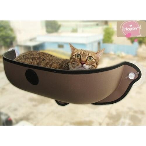 Removable pet Cat Window Bed Mounted dog cat hommock Sunbathing Cat Window dog Cat Lounger Perch Cushion Hanging Shelf