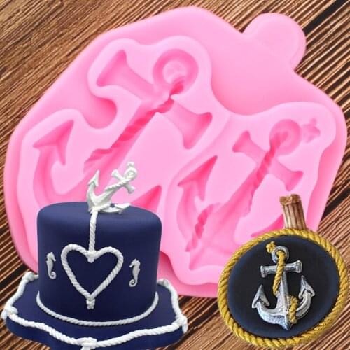Anchors Silicone Mold Fondant Cake Decorating Tools Sugarcraft Chocolate Gumpaste Moulds Candy Polymer Clay Mould