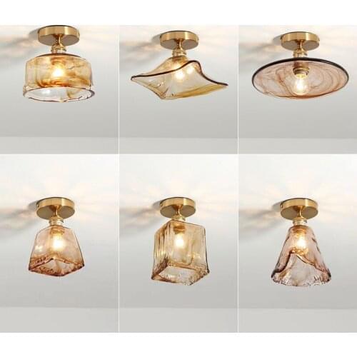 Nordic ceiling lights industry loft glass ceiling lamp Simplicity Cloakroom balcony hallway lamp Porch light