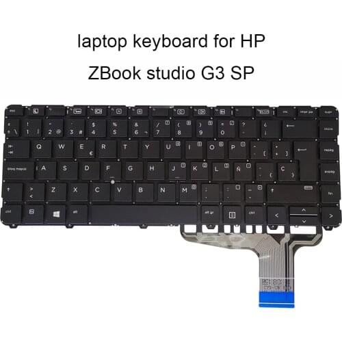 Replacement Keyboards for HP zbook studio G3 SP Spanish ES big enter black KB no frame Screw laptop parts NSK CY1BJ new works