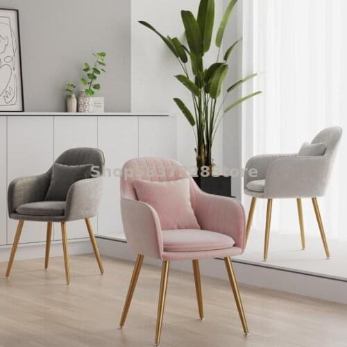 Light Luxury Chair Family Bedroom Desk Makeup Stool Back Simple Modern Net Red Dressing Nordic Dining Chair