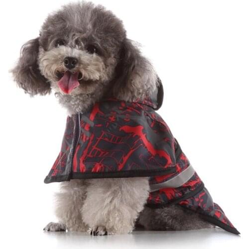 Pet Dog Reflective Raincoat The Dog Face Pet Clothes Jumpsuit Waterproof Dog Jacket Dogs Water Resistant Clothes for Dogs Coat