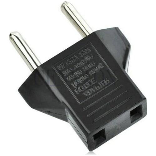 US AU to EU Black AC Power Plug Travel Adaptor Convertor 100pcs small parcel way