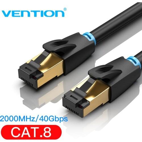 Vention Cat8 Ethernet Cable RJ45 SFTP Patch Cable for Computer Networking Laptop Router Modem 0.5m/1m/1.5m/2m/3m Lan Cords Cable