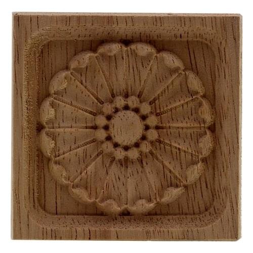 VZLX Wood Home Decoration Doors and Windows Small Decorative Floral Applique Mini Crossbow Kawaii Figurines Miniatures Carved