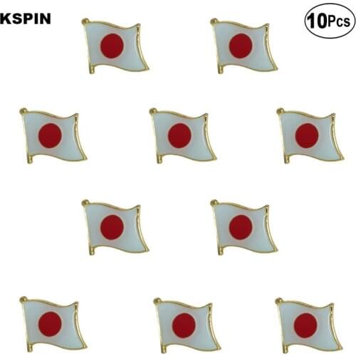 Japan Flag Lapel Pin Flag badge Brooch Pins Badges 10Pcs a Lot