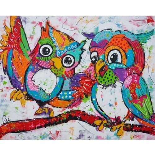 YIKEE owl embroidery diamond new Handmade Needlework DIY Diamond Embroidery Mosaic Rhinestone Picture y1257
