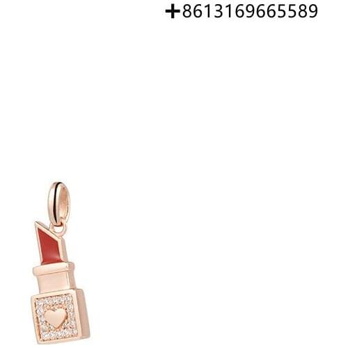 Fashion new 925 silver dog chocolate lipstick snow tower pendant necklace female simple joker accessories