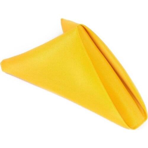 100pcs 16" x 16" Gold Square Napkins For Wedding/Party Banquet Supplies Handkerchief Free Shipping