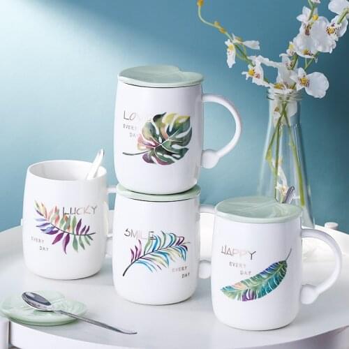 1pcs Nordic Style Ceramic Mug for Drinking Hot Tea, Coffee, Milk and Other Creative Design Exquisite Appearance