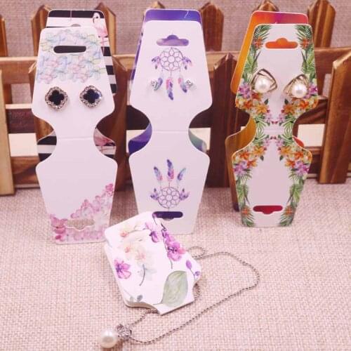 2018 New 50 pcs DIY 120x45m Necklace Card Dream Catch Her earring card Colour Nice Design custom necklace card cost extra