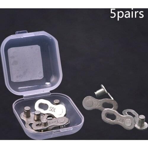 5 Pair Bicycle Chain Link Connector Joint Button Cycling Speed Quick Master Link For MTB 6/7/8/9/10/11/12 Speed Bike Accessories
