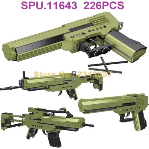 70006 226pcs 3in1 Military Weapon Gun Pistol Desert Eagle Scar L G36c Attack Rifle With Bullet Building Blocks Toy
