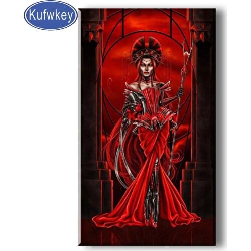 Diamond Painting Gothic Woman Handicraft Creativity Diamond Embroidery Portrait Darkness Lady Picture Of Rhinestone Decor Home