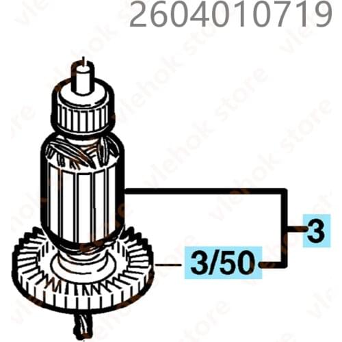 Armature Rotor for BOSCH GSS16A GSS14 GSS14A 2604010719 Orbital Sander Power Tool Accessories Electric tools part