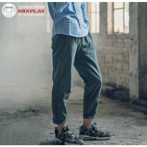 Straight Leisure personality pants mens feet trousers Overalls Loose harem pants for men pantalon homme loose autumn spring