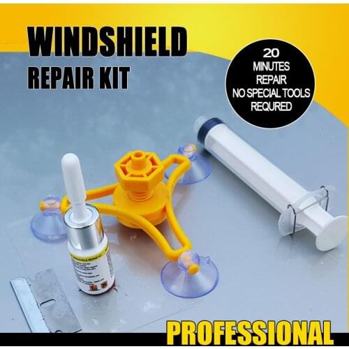DIY Car Tools Car Glass Repair Tool Auto Glass Windshield Windscreen Instrument Repair Kits DIY Glass Repair Tool Sets