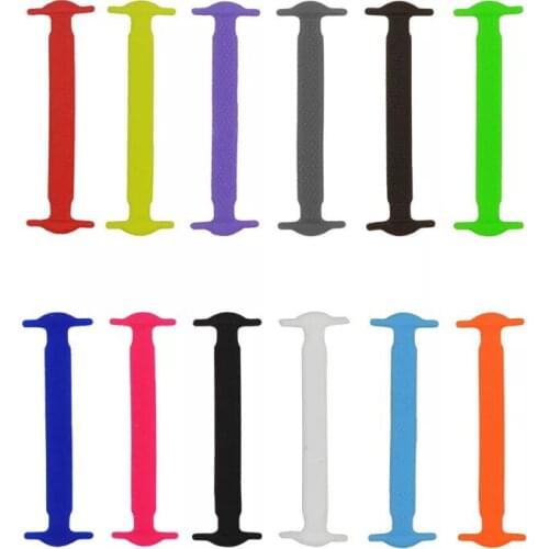 Elastic Silicone Shoelaces Unisex Adult Athletic Running No Tie Shoelace All Sneakers Fit Strap Shoes Lace 13Colors 16pcs/set