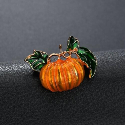 YADA Enameled Halloween Pumpkin Pins&Brooches for Women Men Clothes Scarf buckle collar jewelry pins Pumpkin Brooches BH200028
