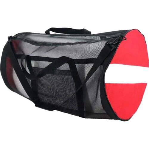 Dive Flag Mesh Duffel Bag Backpack Handbag Organizer for Snorkeling