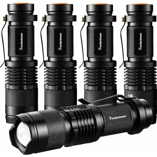 5 Pack Ultra Bright Flashlight Penlight Lights Lantern Flashlights Torch Waterproof Led Adjustable Hunting Cycling Climbing