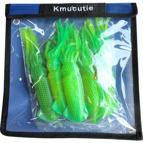 Kmucutie One Set of seawater Big Game Fishing Bait Marlin Tuna Trolling Lures with Bag Fishing Tackle
