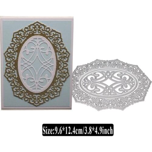 Lace Background Cutting Dies for Card Making, URYKE Die Cuts Stencil Metal Pattern Template for DIY Embossing Scrapbooking New