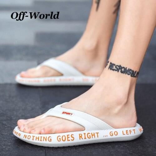 Summer Men Flip Flops Slippers Massage Fashion Sandals Shoes Pool Bathroom Street Outdoor Beach Vacation Footwear Male Sides