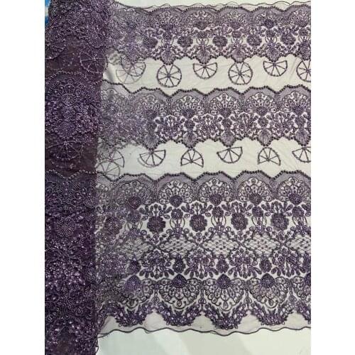 Best Selling Tulle African Lace Fabric Nigerian SYJ-2686815 High Quality French Net Embroidery with beads Women Mesh Lace Fabric