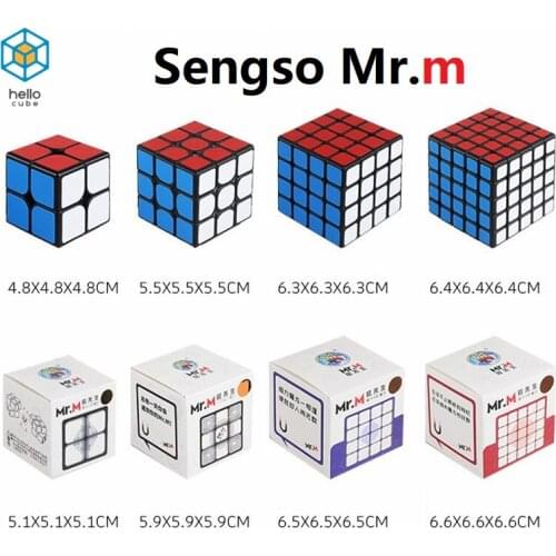 HelloCube Shengshou Mr.M 2x2x2 3x3x3 4x4x4 5x5x5 Magnetic Version Magic Cube for CUbe speeder Smooth Magnetic Magic Cube Puzzle