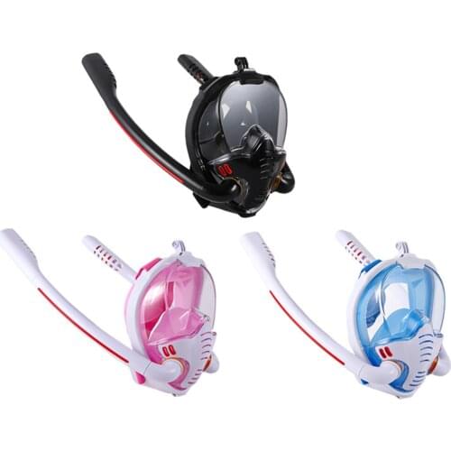 Diving Full Face Cover Mask Double Tube Swimming Face Protector Underwater Spearfishing Mask Glasses Diving Equipment