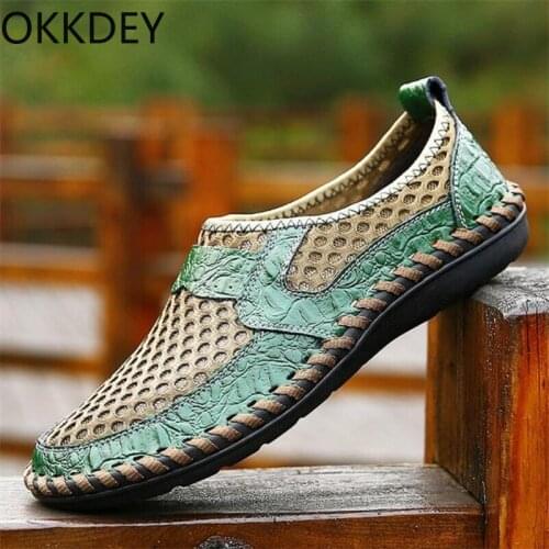Okkdey 2020 New Men Shoes Summer Breathable Mesh Shoes Mens Casual Shoes Fashion Soft Comfortable men shoes zapatillas hombre