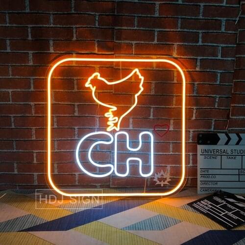 Custom Rooster Personality LED Neon Sign Wall Decor For Childrens Room Bar Restaurant Wall Neon Light
