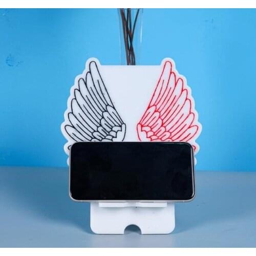 New DIY Epoxy Mould Wings Phone Holder Silicone Mold Products Mirror Jewelry Molds Wholesale Drop Shipping 2021