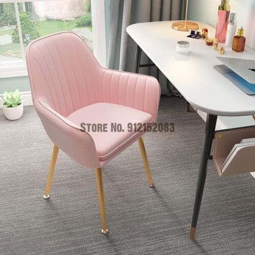Nordic dining chair modern minimalist light luxury backrest computer chair net red ins nail makeup stool home restaurant stool