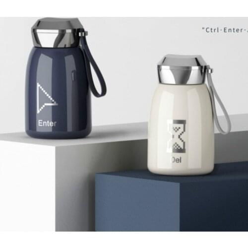 Office cup New keyboard 304 stainless steel double layer Insulated vacuum flask water bottle tumbler cup fashion mini creative