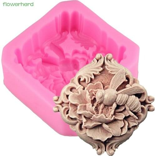 Bee Silicone Soap Mold DIY Handmade Craft 3d Soap Molds Soap Molds for Soap Making Animal Insect Cake Decorating Tools