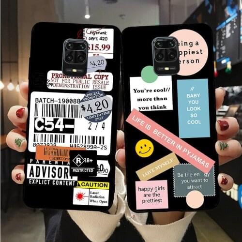 Retro Label Popular Barcode Phone Cover For Xiaomi Redmi 7A 8 8A 9 9A 6Pro 9T 10X for poco X3 M3 Note 10 Lite pro K40 Case